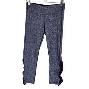 Carve Designs Crop Leggings Womens S Blue Heathered Soft Athleisure‎ Yoga